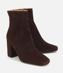 Resim Hotiç Kadın Süet Deri Küt Burunlu Topuklu Bot 01boh317750a480 01boh317750a480 Kahverengi 