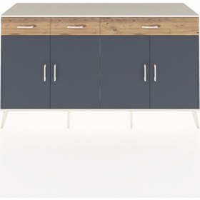 Resim Hyperion Konsol 4 Raflı 3 Çekmeceli 4 Kapaklı 176x44x99 Aytaşı-antrasit/çam Aytası/antrasıt - Aytası 