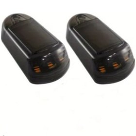 Resim Tongdashop 2 Adet Siyah Güneş Enerjili Led Çatı Lambası, Tüm Hava Koşullarında Net Görüş, Gece Sürüş Güvenliği 