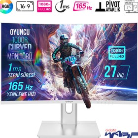 Resim Warp Outlet (Kutu Hasarlı) WRP27-165-W 27" 165HZ 1MS1000R Curved Freesync + G-Sync FHD Oyuncu Monitörü 