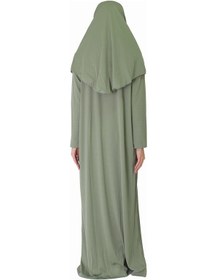 Resim Zehranaz Namaz Elbisesi Açık Haki Fermuarlı Namaz Elbisesi Açık Haki 