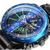 Resim Hanyang Sıyah Mavı Sıyah Kazanan Resmi Otomatik Mekanik Altın Izle Erkekler Büyük Durumda Lüks Moda Aydınlık Askeri Iş Mavi Su Geçirmez (Yurt Dışından) 