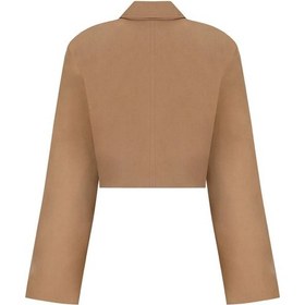 Resim Whenever Company Camel Renk Koton Crop Ceket Camel 