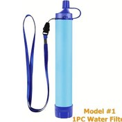 Resim Dashanshop Mavi 1 Adet Taşınabilir Kamp Su Filtresi Arıtma Çubuğu - Doğa Yürüyüşü Acil Durum Çantası 