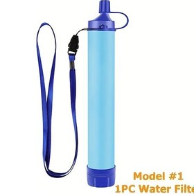 Resim Dashanshop Mavi 1 Adet Taşınabilir Kamp Su Filtresi Arıtma Çubuğu - Doğa Yürüyüşü Acil Durum Çantası 