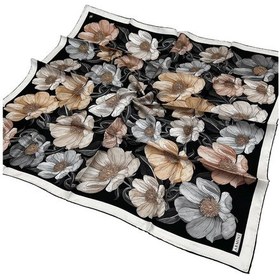 Resim Armine İpek Eşarp 2026 Kış - 9403-84 Siyah Gri Twill Siyah Gri 