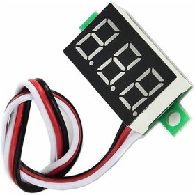 Resim 0.36 Inch Dc 4,2v-30v Dijital Voltmetre Kırmızı 3 Telli 0.36 Dc 0-30v Voltaj Besleme Güç Kaynağı 