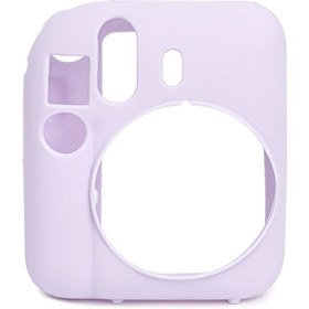 Resim Instax Mini 12 Makine Uyumlu Lila Koruyucu Silikon Kılıf 