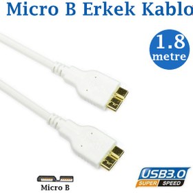 Resim Usb 3.1 Micro B To Micro B Kablo Beyaz 1 8 Metre 