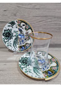 Resim Fermato 12 Parça 6 Kişilik Çay Seti Takımı Seremony Serisi Renkli 