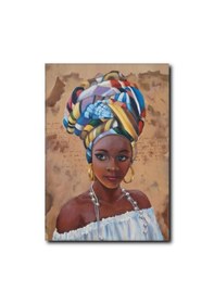 Resim Dekoratif Siyahi Kadın Kanvas Tablo Wm-1057 