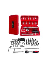 Resim 46 Parça Mini Lokma Takımı Otomatik Cırcırlı 1/4 