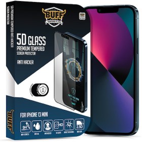 Resim Buff Iphone 13 Mini Uyumlu 5D Glass Anti Hacker Ekran Koruyucu 