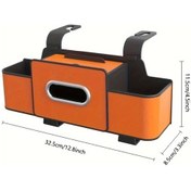 Resim Dashanshop Orange Evrensel Araç Koltuğu Düzenleyici Çok Bölmeli Saklama Rafı Ve Mendillik 