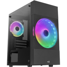 Resim AEROCOOL ATOMIC LITE 500W ARGB FAN PENCERELİ USB3.0 MINI TOWER KASA AE-ATMC-LT-500 