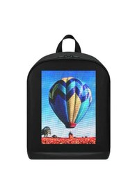 Resim Smart Bag Siyah Led Ekranlı Sırt Çantası, Motorcu Çantası Siyah 