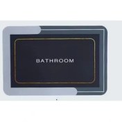 Resim Sogex Banyo Paspası Süper Su Emici Kaymaz Tabanlı Banyo Paspası Diatomit Paspas Süper Emici (58X38CM) 