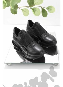 Resim Siyah Siyah Taş Kadın Sneaker K01313000309 
