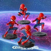 Resim 4 Adet MARVEL Spider-Man Aksiyon Figürü Dekorasyonları - Dinamik Pozlar ve Ağ Desenli, Canlı Kırmızı & Mavi Süper Kahraman Koleksiyon Parçaları (İç/Dış Mekan Hediye Seçeneği için Noel, Paskalya, Sevgililer Günü) - Dayanıklı Plastik, Elektriksiz, Süper Kahramanlar Parti Süslemeleri, Renk Kontrastı, Kaliteli İşçilik 
