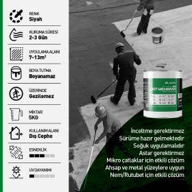 Resim Alkoru 2 Adet 5 kg Lite Likit Membran Kauçuk ve Elyaf Katkılı Sıvı Su Yalıtım Malzemesi Avantaj Paket 