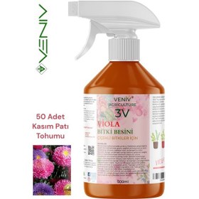 Resim 3v Viola 500 Ml Çiçeklendirici + 50 Kasım Patı Tohumu Sonbaharın Renkleri Bahçenizde 2 