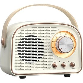 Resim 1 Adet Mini Retro Bluetooth 5.0 Ses Hoparlör Kablosuz 