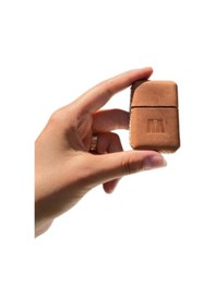 Resim Deri Kılıflı Zippo Model Çakmak Çakmak 5685 Ahşap 