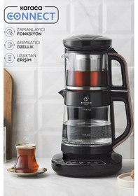 Resim Karaca Robotea Connect 3 in 1 Konuşan Cam Çay Makinesi 