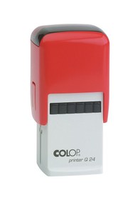 Resim Colop Q24 Kare Kırmızı Kasa Siyah Keçe - 24 x 24 MM 
