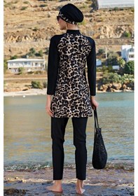 Resim Ruko Maio 23126-1 Leopar Reglan Kol Tam Tesettür Mayo 001 