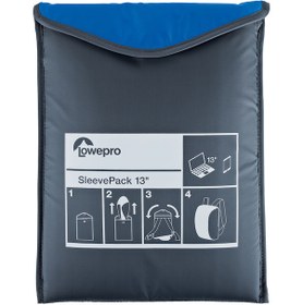 Resim Lowepro Sleevepack 13 Packable Laptop Sleeve (Blue/Gray) 