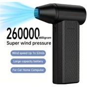 Resim Globalbloom Siyah 18650 Lityum Pilli 140000 Rpm Portatif Turbo Jet Hava Üfleyici 
