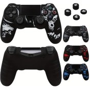 Resim Sunshine022 Radium Oyuncu Kolu Ps4 Kumanda Kılıfı Gri Ve Analog Başlık Seti 