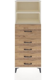 Resim Hyperion Dolap 2 Raflı 5 Çekmeceli 60x44x163 Aytaşı-çam Aytaşı 