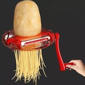 Resim 1 adet Çok Fonksiyonlu 3'ü 1 Arada Patates Soyucu, Dilimleyici ve Parçalayıcı - Çift Bıçaklı Sebze Kesici Karavanlar, Kampçılık ve Küçük Mutfaklar için - Çok Yönlü Plastik Mutfak Alet, Manuel Çalıştırma 