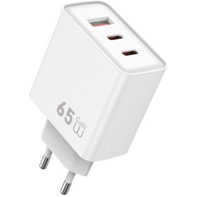 Resim Wiwu Wi-g005 Essen Serisi Gan Tech Pd Hızlı Şarj Özellikli Şarj Başlığı 65w Beyaz 