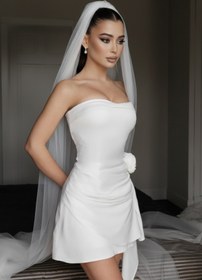 Resim Paradise Collection Moda Evi Mini Gelinlik 2026 