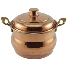 Resim Mini Güveç Şekerlik 8 Cm El Dövme Kırmızı Turna5828- 