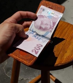 Resim Kartlık & Cüzdan Para Klipsli Erkek Kadın Cüzdan Hediyelik (TURUNCU) | Şal Desenli 