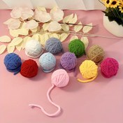 Resim Etkileşimli Kedi Oyuncak Topu Zilli & Hışıltılı - Pastel Renkler (Pembe, Mavi, Mor, Yeşil, Kahverengi, Kırmızı, Beyaz, Gri, Siyah, Bej) Asma Döngülü Toksik Olmayan Çiğneme Topsu İç/Dış Alanlar için Dayanıklı İplik Karışımı Yavru ve Yetişkin Kediler için güvenlidir Avlanma İstekini Uyarır Solo ya da Etkileşimli oynama üzere idealdir tüm Irklar ve Boyutlar uygundur ilgiçekici Ip top kedioyuncağı, çatlak sesli İpi topsuz 