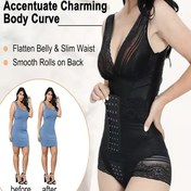 Resim Şık Doğum Sonrası Bodysuit Ayarlanabilir Üçgen Kancalı ve Dantel Süslemeli - Bej Dikişsiz Hamile Şekillendirici, Orta Destekli Sıkıştırma için Postpartum, Sadece Elde Yıkama, Rahat Günlük Kullanım, Sofistike Tasarım, Pürüzsüz Kumaş 