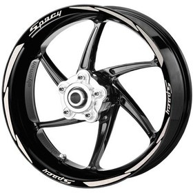 Resim Deeb Honda Spacy Jant Şeridi Reflektif Beyaz Beyaz Model S 
