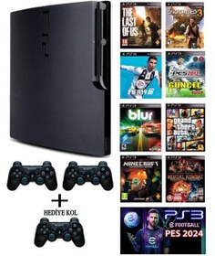 Resim Ps3 Slim 750 Gb 75 Oyun 3 Kablosuz Kol (Yenilenmiş) Garantili Ürün 