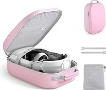 Resim AUBIKA Hard Carrying Case Compatible with Meta/Oculus Quest 2, Suitable for Travel and Home Storage - Pink 