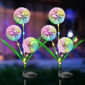 Resim Güneş Enerjili Papatya LED Bitki Çubuğu Işığı, Sıçrama Geçirmez, Plastik, Nikel Pil 300mAh, Çıkarılabilir Olmayan Güneş Modülü, Açık Hava Bahçe Peyzajı, Bahçe, Çiçek Teması için 