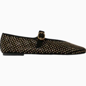 Resim Kurt Geiger Mayfair Bale Ayakkabısı, Kurt Geiger Süet Kristal Detaylı Zarif Ayakkabı 