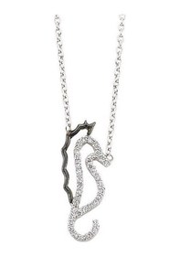 Resim 0.19ct Pırlanta Denizatı Altın Kolye Beyaz 