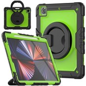 Resim iPad Uyumlu Pro 12.9 2021 Bilezik Tutucu Silikon + Pc Tablet Kılıfı 