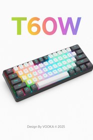 Resim VOOKA Trol Mekanik RGB Oyuncu Klavyesi | 61 Tuş Ultra Kompakt, Type-C Bağlantılı Gaming & Ofis Klavye 