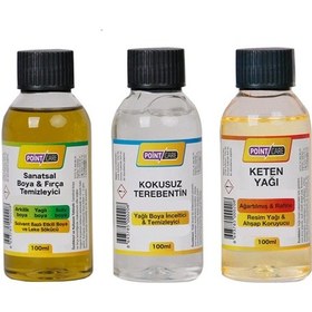 Resim Point Care Yağlı Boya Seti. Keten Yağı. Terebentin. Fırça Temizle 